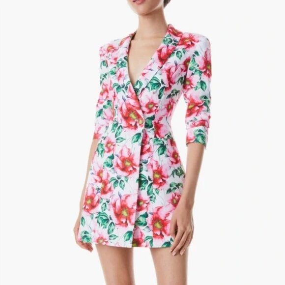 Alice + Olivia Dresses & Skirts - Alice + Olivia NWT Latoya Floral Long Sleeve Blazer Dress Size 2